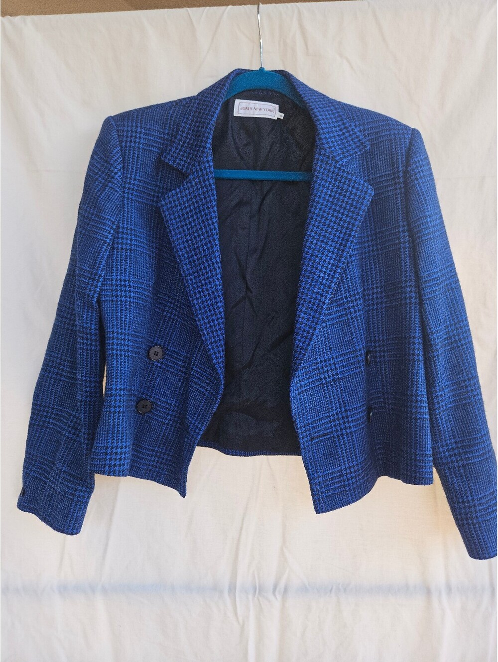 Jones New York Women's Black and Blue Blazer Size 8